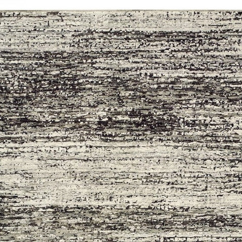 2' X 8' Gold And Slate Abstract Runner Rug